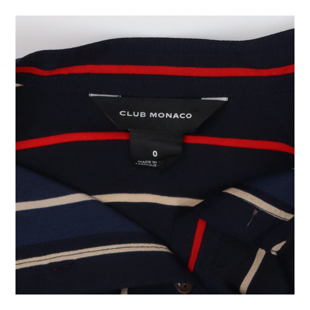 Club Monaco Navy Stripe Polyester Shirt Dress