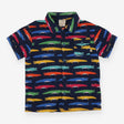 Shirt Navy with Multicoloured Crocodiles