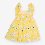 Sundress yellow large flowers lined