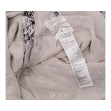 Grey Ivory Snake Print Tie Cuff Midi Shirt Dress
