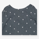 Jersey Top Grey Embroidered Spots Cotton Modal