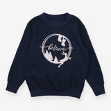 Sweatshirt Navy Believe Print