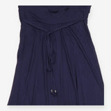 Maxi Dress Navy Blue Embellished Ruched Strappy