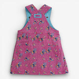 Pink denim dress with toucans