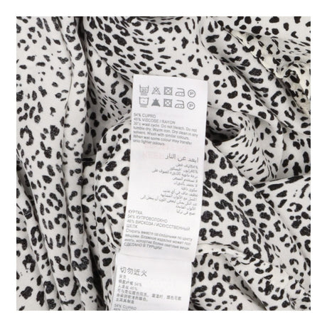 Black & Cream Animal Print Cupro Kimono Cover-Up