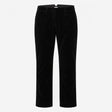 Black Velvet Trousers Straight Leg Stretch