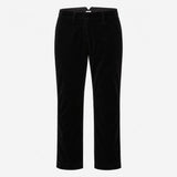 Black Velvet Trousers Straight Leg Stretch