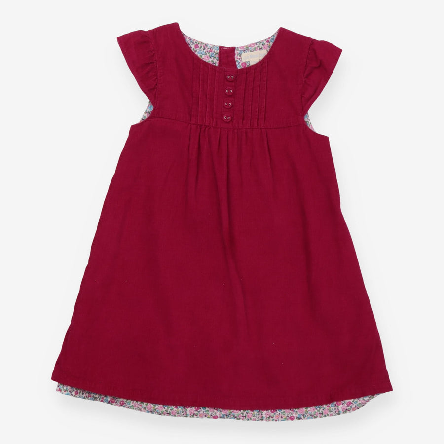 Pinafore cord plum