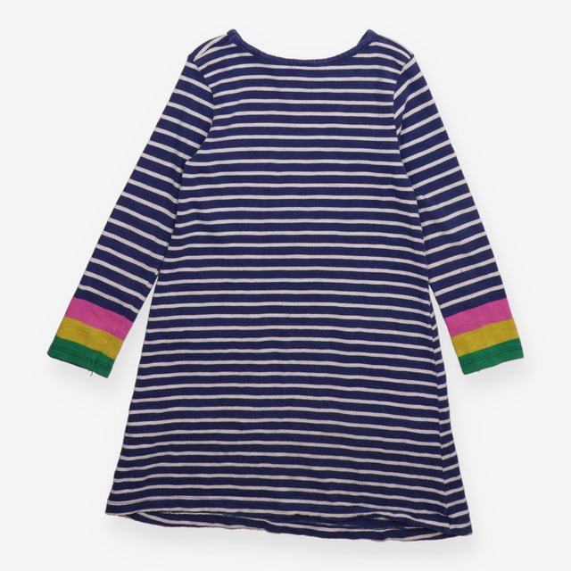 Blue Striped Long Sleeve Dress