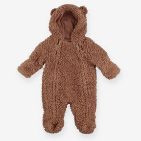 Brown teddy pramsuit