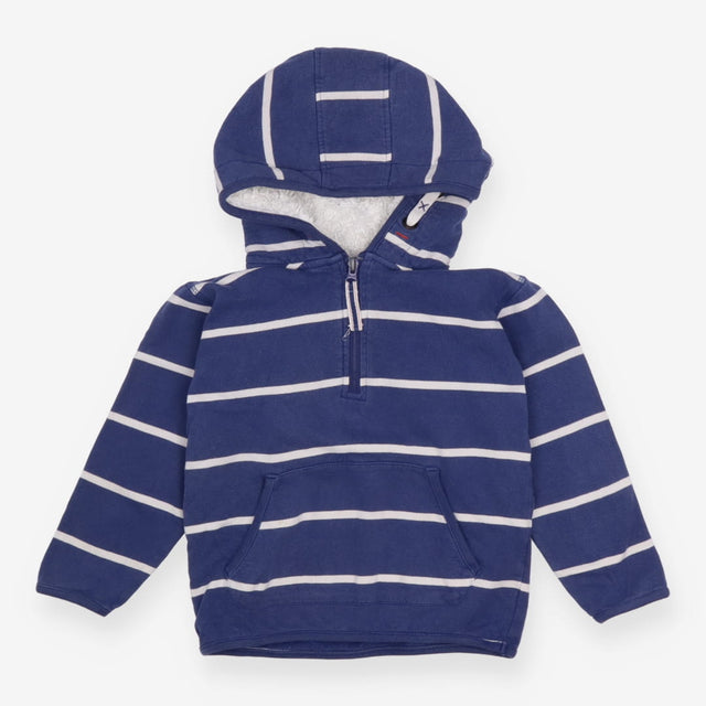Blue and white 1/4 zip hoodie