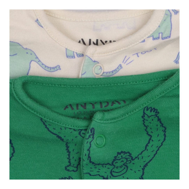 White and Green Sleepsuits