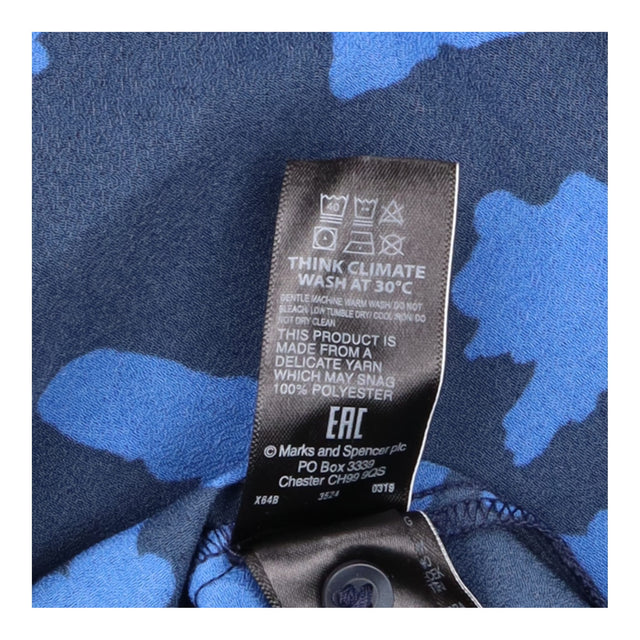 Black Royal Blue Floral Button Down