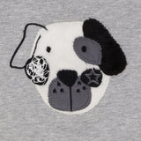 T-shirt long sleeve grey dog