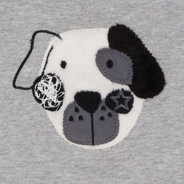 T-shirt long sleeve grey dog