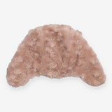 Soft pink winter hat with floral ears