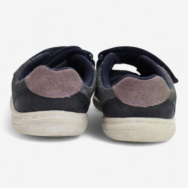 First Walker Shoes Navy with Lilac Stripe