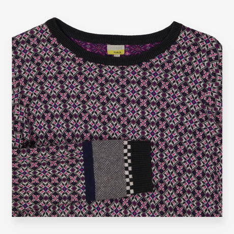 Sweater pink and purple knit