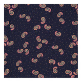 Midi Dress Brown Orange Paisley Print High Neck