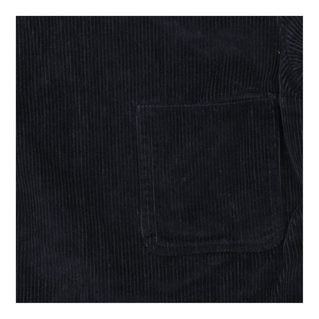 Dress Navy Blue Corduroy Long Sleeve Patch Pocket