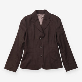 Jacket 97% Wool Tailored Blazer Brown