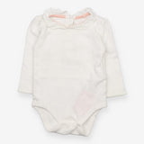 Bodysuit White Lace Collared