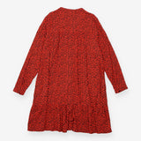 Shirt Dress Navy Red Heart Print Long Sleeve Tiere