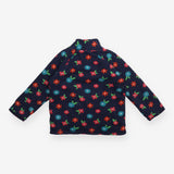 Snuggle Fleece Navy with Flowers
