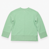 Mint Green Ribbed Long Sleeve Sweatshirt