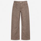 Jeans Leopard Print Straight Leg Regular