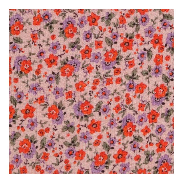 Wide Leg Trousers Floral Print Pleated High Waist