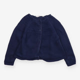 Blue Knit Cardigan with Blue Buttons