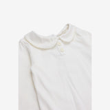 Bodysuit white collared Long sleeve