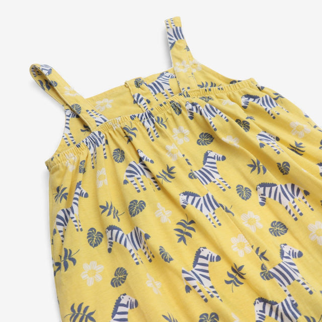 Yellow dungarees zebras
