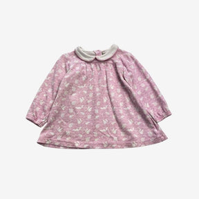 Pink Collared Jersey Tunic with Woodland Animals