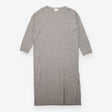 Jumper Dress Grey Pure Wool V-Neck Maxi