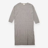 Jumper Dress Grey Pure Wool V-Neck Maxi