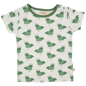 T-shirt Short Sleeve -Birds on White