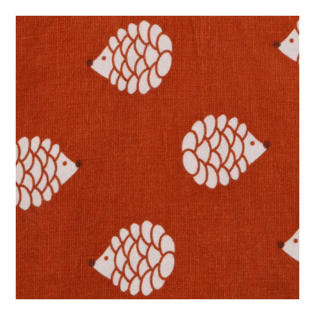 Dress Long Sleeved Cord Brown Hedgehogs