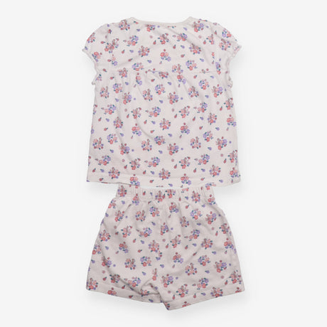 Outfit T-shirt and shorts floral white