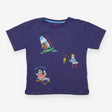 Tee SS blue surfing fishing Life is Sweet