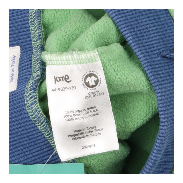 Joggers green navy knee patch