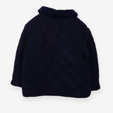 Coat navy quilted collared
