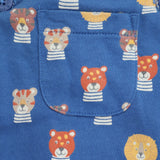 Dungarees blue tigers lions 