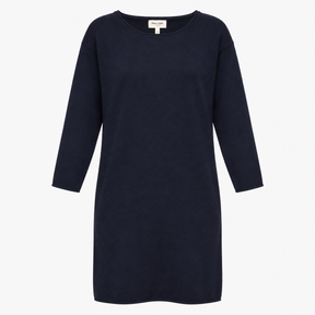 Jumper Dress Dark Navy Pure Wool Long Sleeve