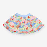 Floral fields and rainbows skirt