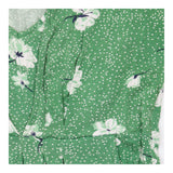 Green Floral Maternity Nursing Midi Dress with Poc