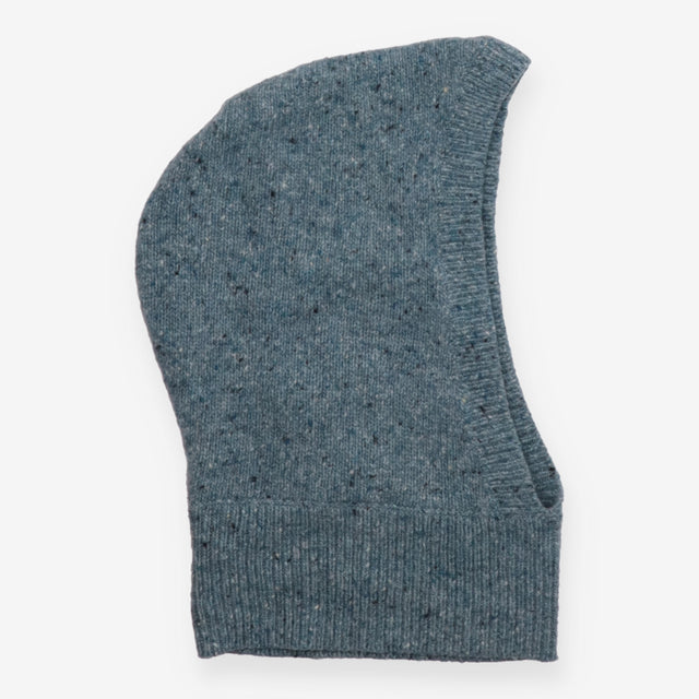 Hood Light Blue Flecked Wool Blend Balaclava