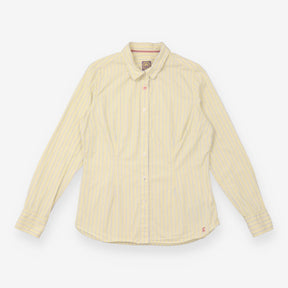 Joules Yellow Blue Striped Cotton Shirt Contrast B