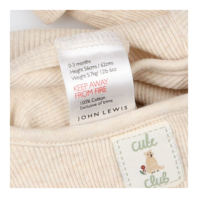 Sleepsuit long sleeve pink cream zipped 2 Pack